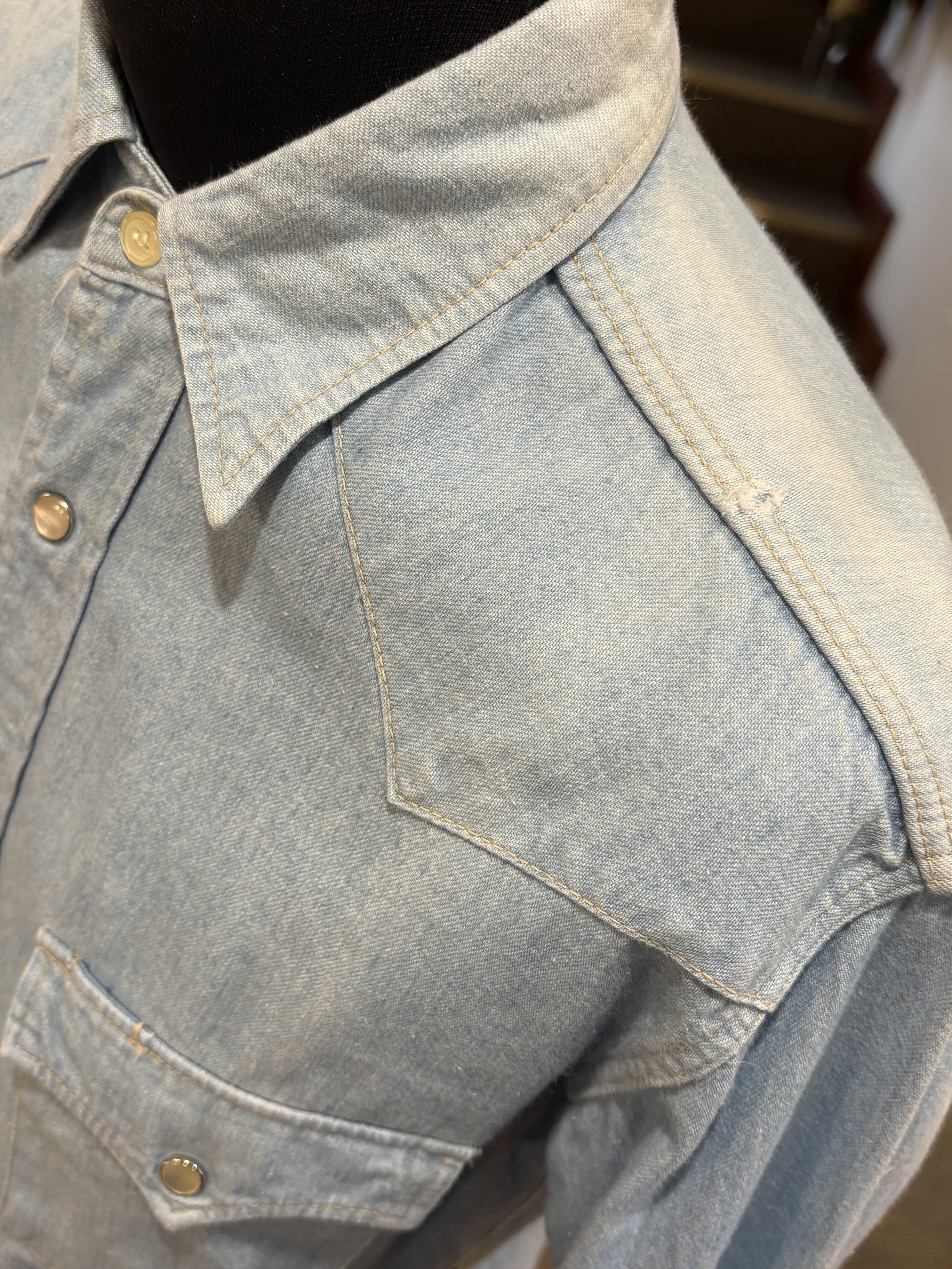 Camisa vintage vaquera de Big-John japonesa