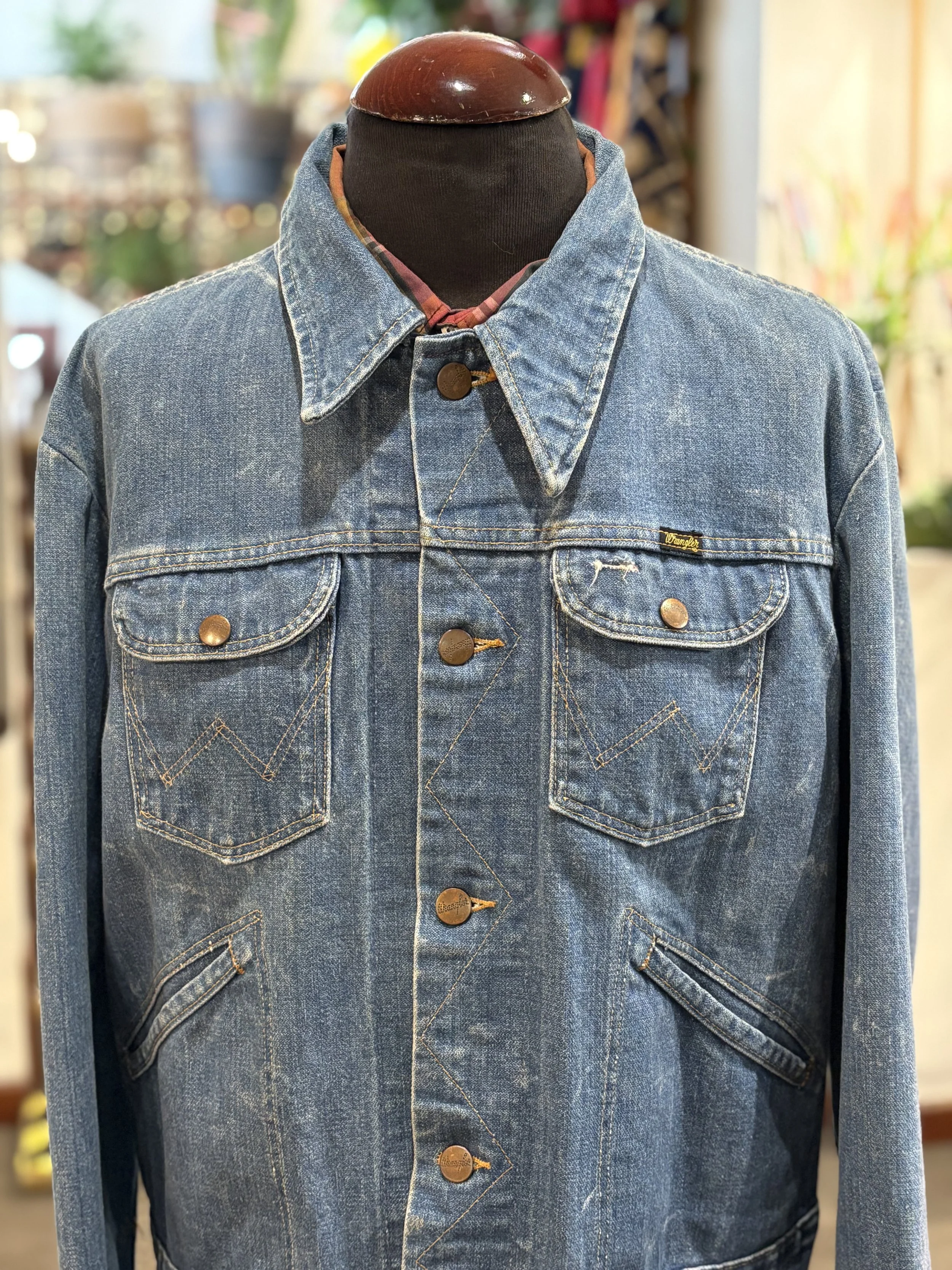 Chaqueta vintage vaquera Wrangler años 70 made in usa