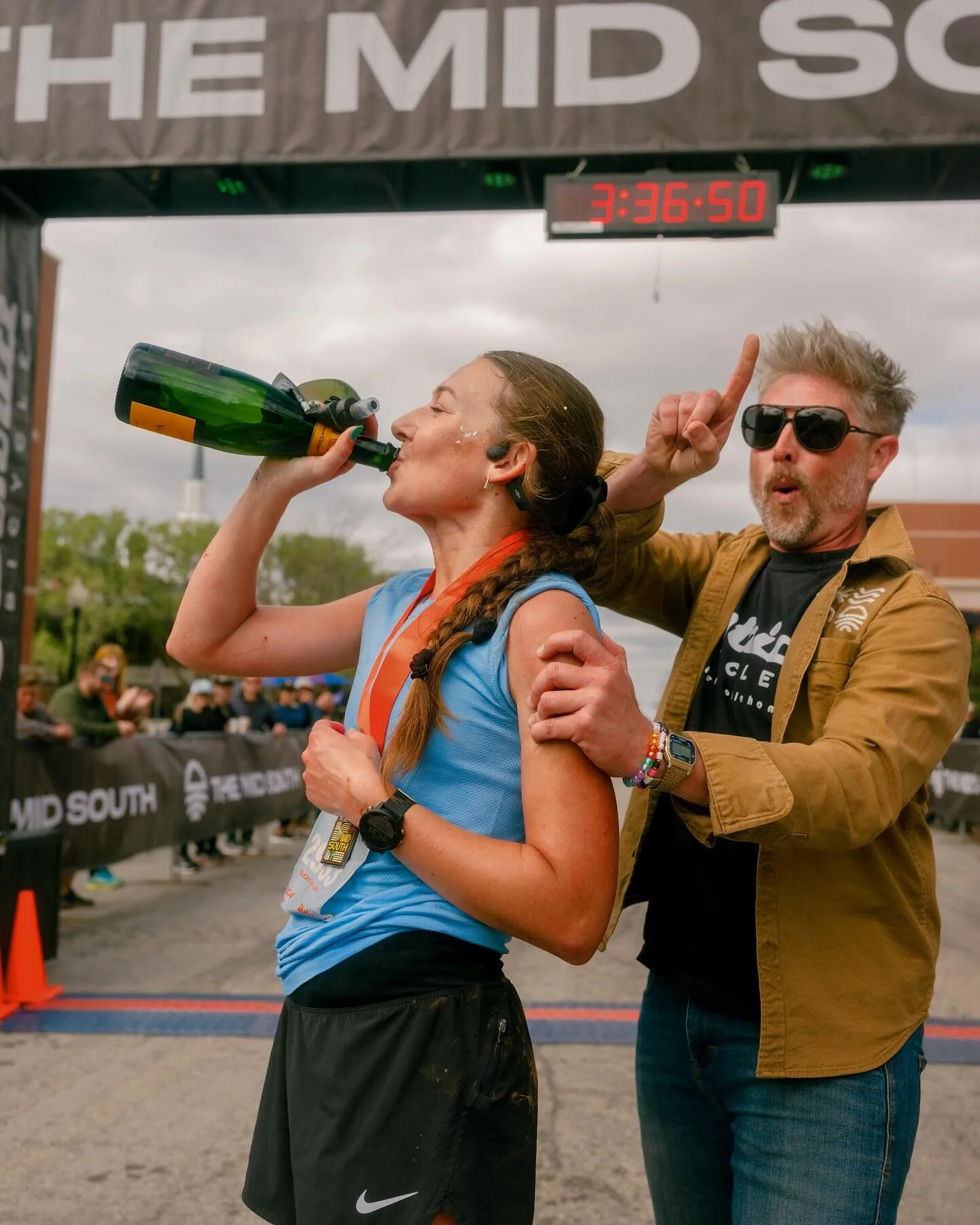 Victory is sweet for Taylor Somers 🙌🏼 the Mid South&rsquo;s first gal to grace the overall podium along with Kristi Coleman! Cody Jones takes overall 2nd place for the 50K while Ty Cervantes and Bruce Johnson take lead in the double race (come chee