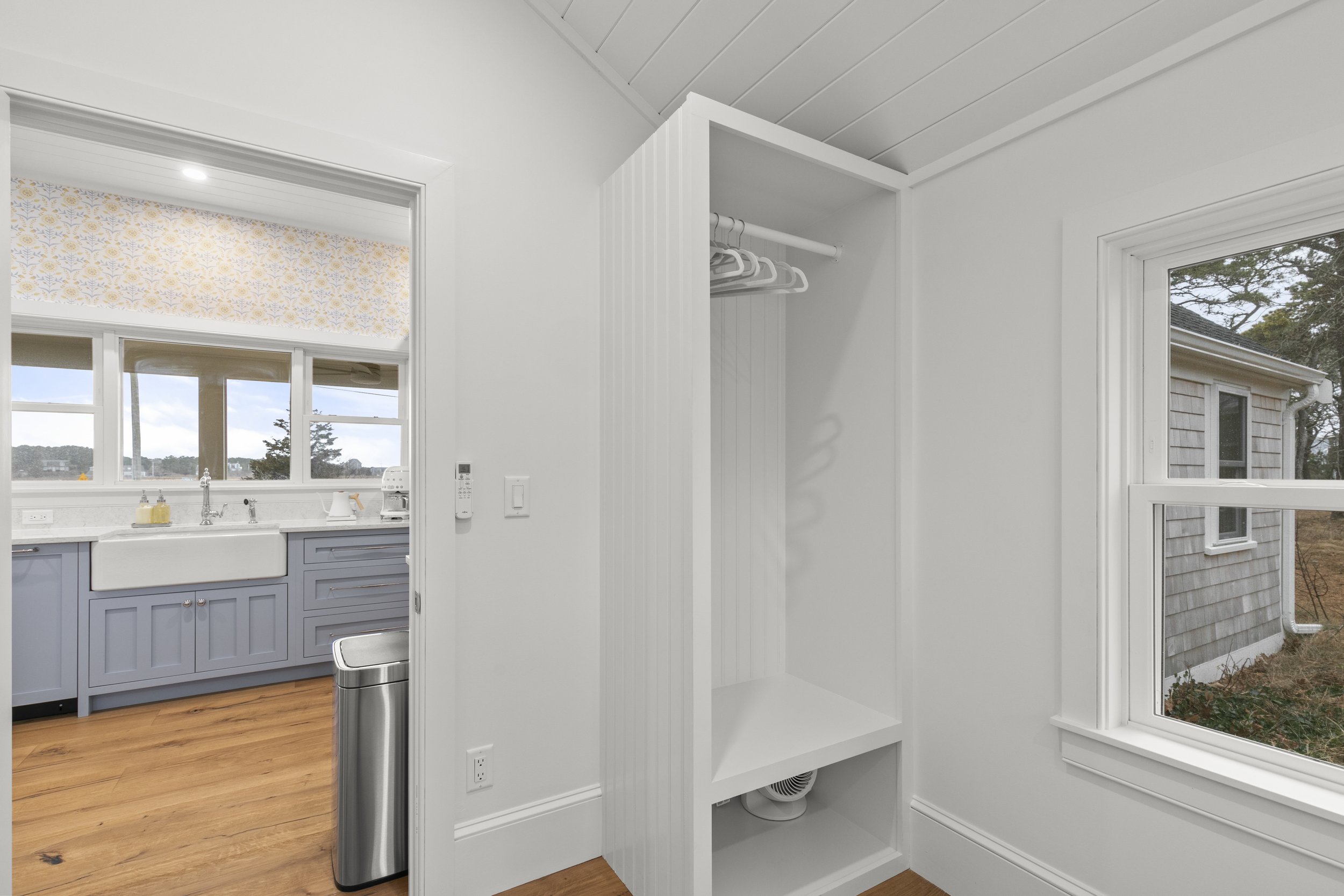 Open closet in first bedroom
