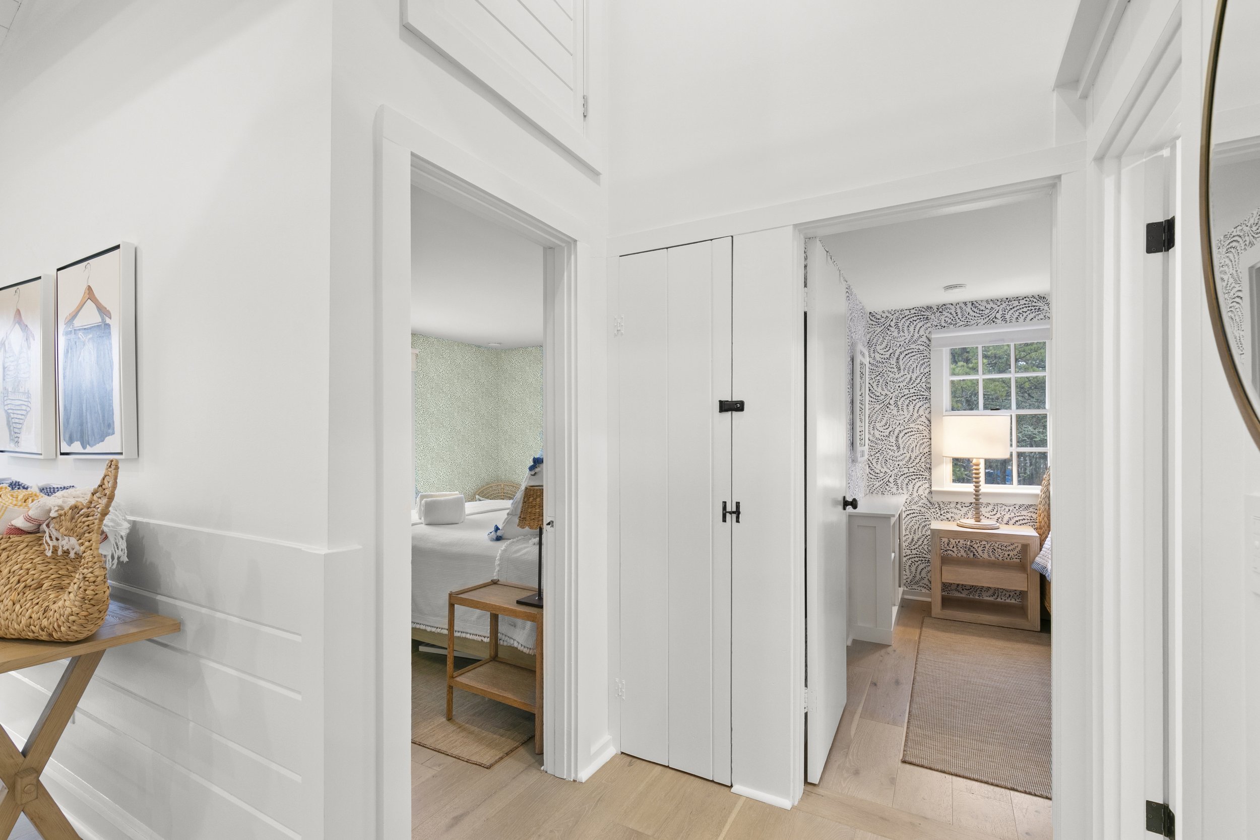 View from outside of bedrooms