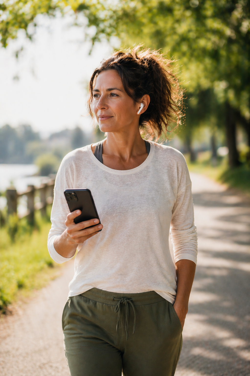 A woman listening to The Divorce Crash Course to get divorce support