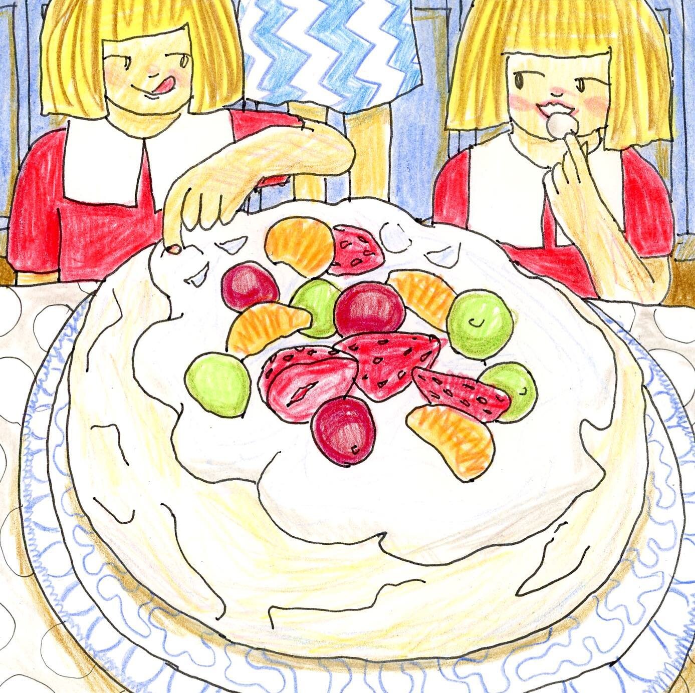 @TheyDrawAndCook Summer draw along: 
Day 31: My favourite summer food - Pavlova!
Thank you @theydrawandcook, this month has been great fun!
.
.
.
.
#theydrawandcook #summerdrawalong #foodillustration #colouredpencils #polychromos #dinnerparty #classi