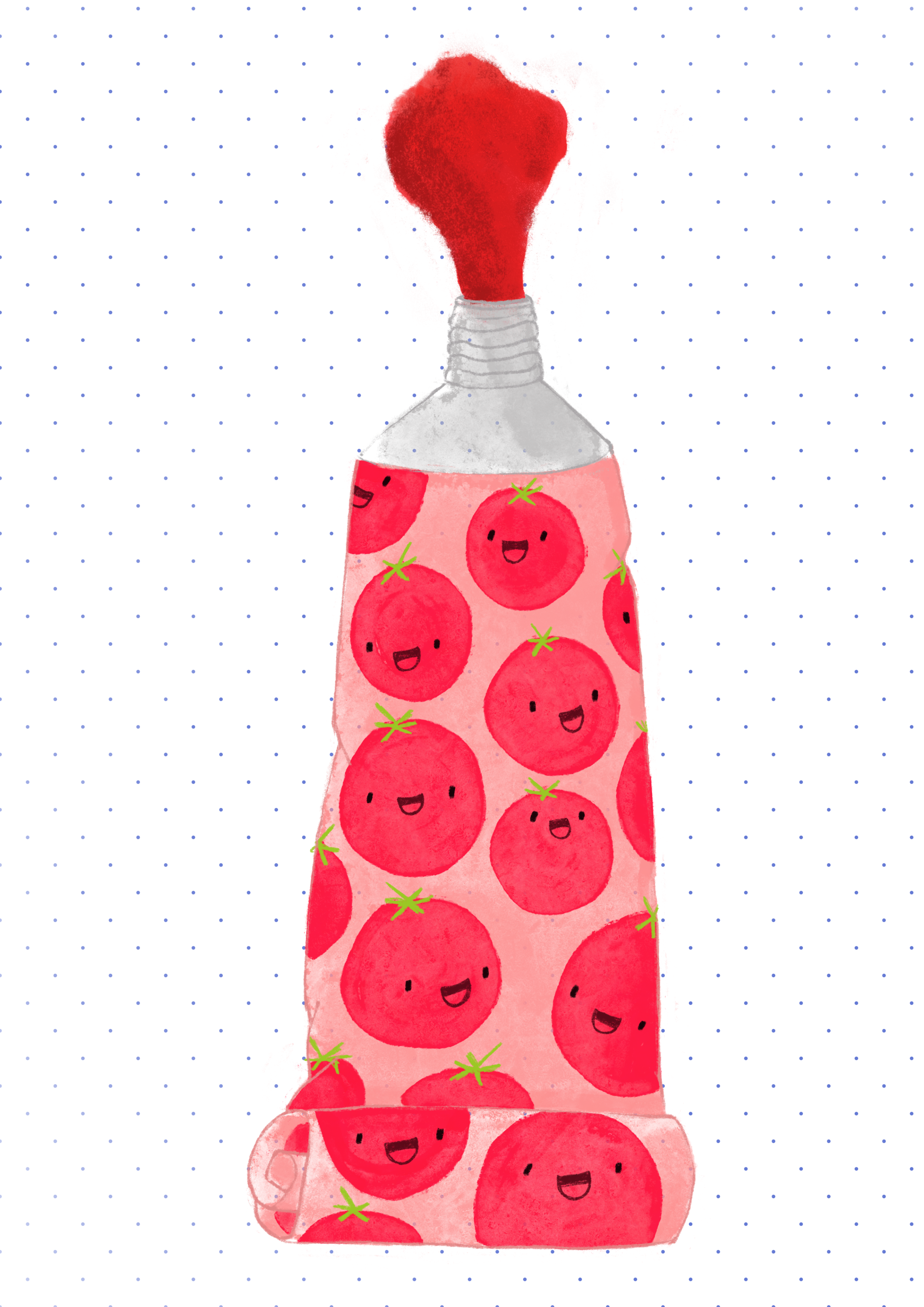 Tomato puree character design