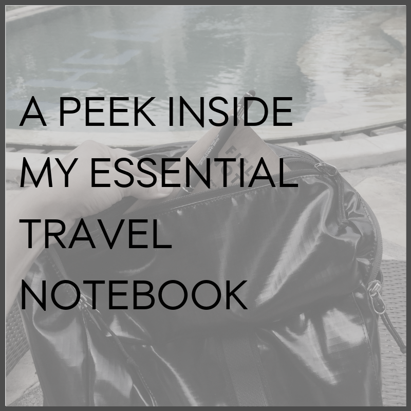 A peek inside my essential travel notebook