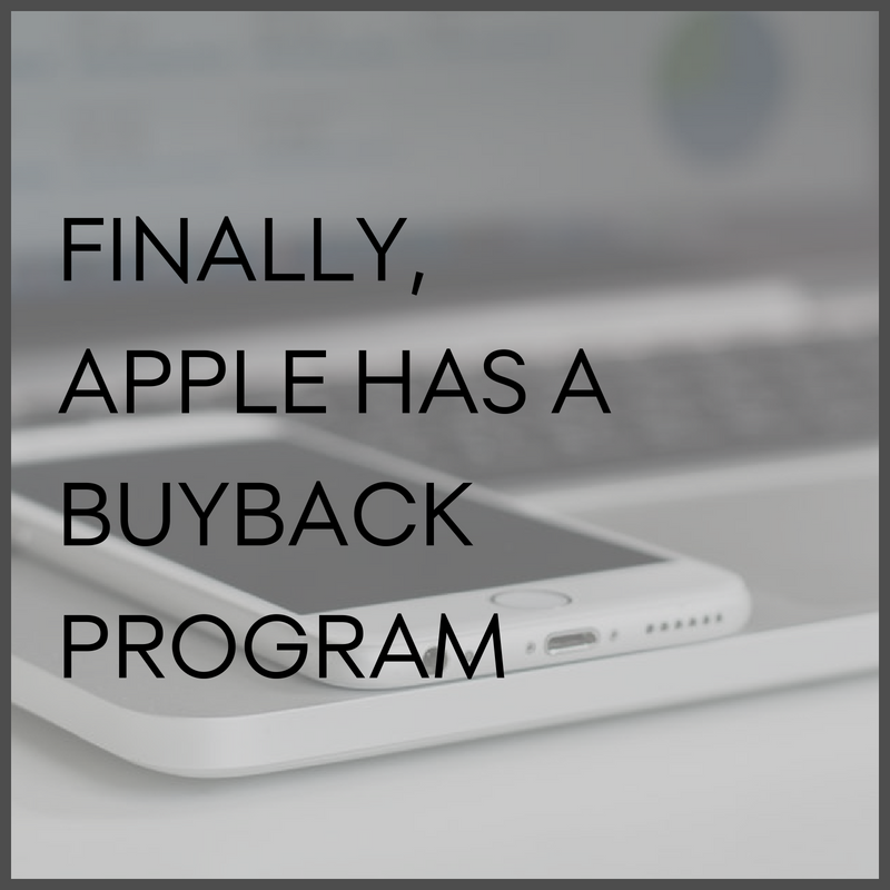 Finally, Apple has a buyback program