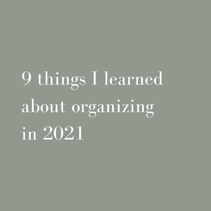 20 years into my organizing career, I'm still learning new things. 
(2021 marked my 20 year anniversary as a Professional Organizer!) 🎉
I always make it a point to not recycle lessons learned, and this year was no exception. To be honest, I only out
