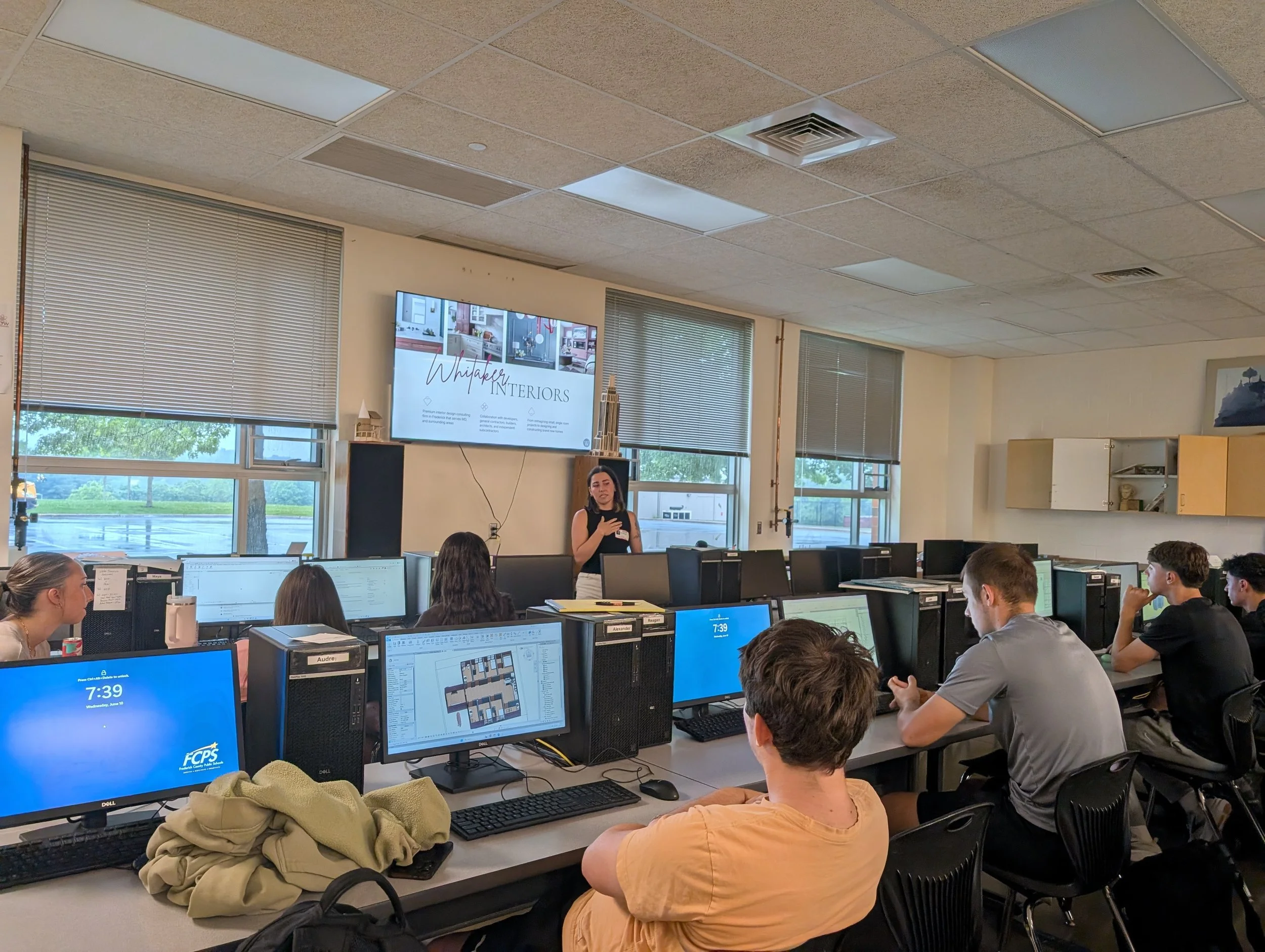 Mia presents at Linganore High School