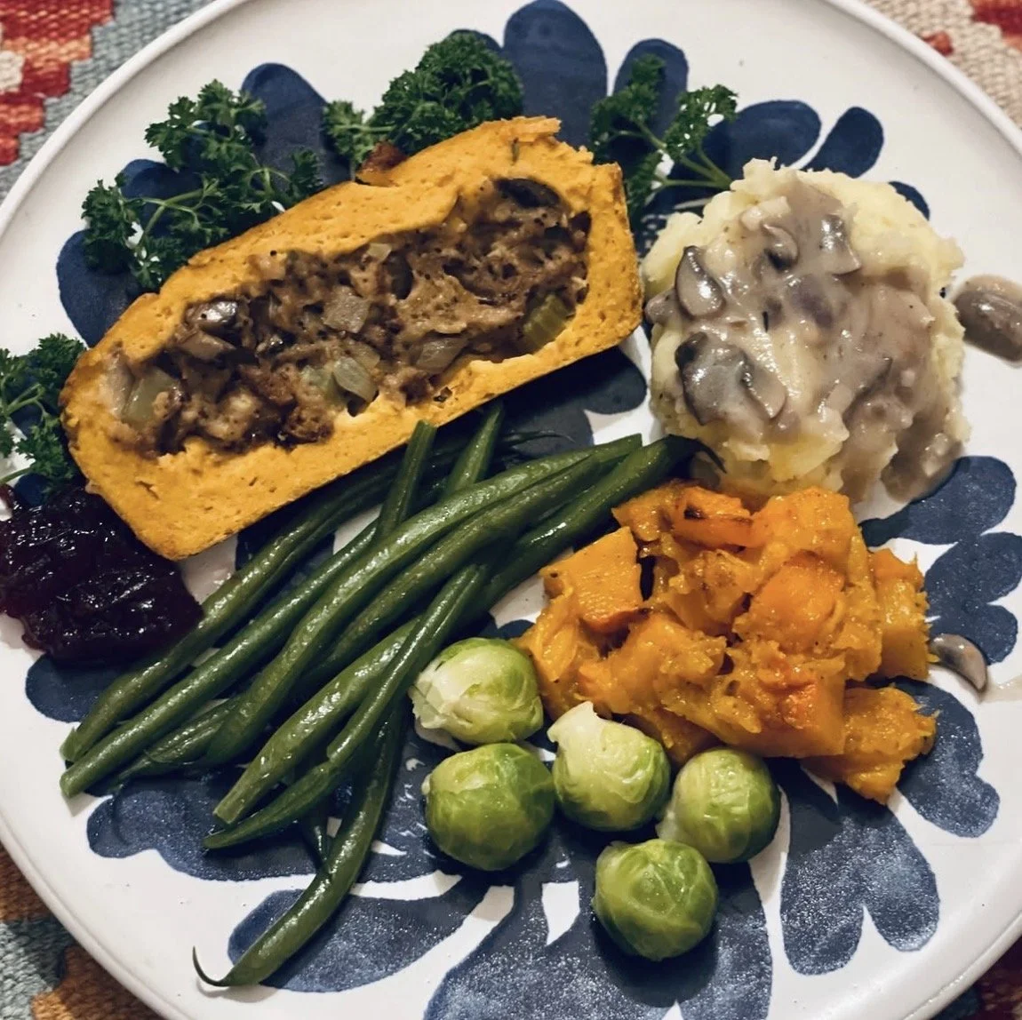 Tempeh Turkey Thanksgiving Meal