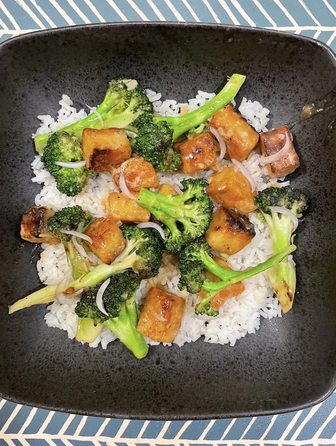Lemon-Miso Tempeh with Broccoli