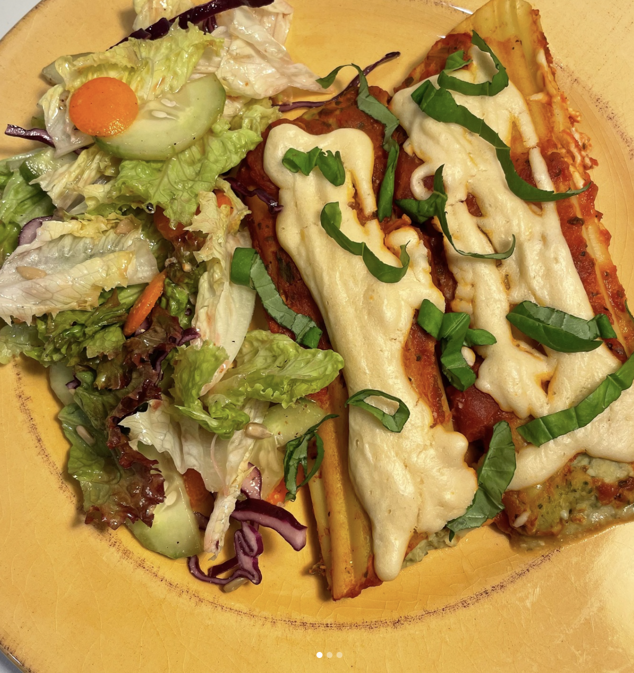 Manicotti with Tempeh/Ricotta Stuffing