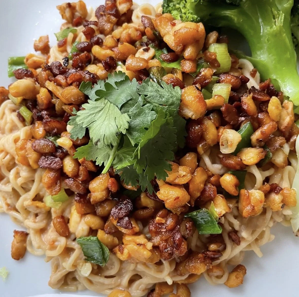 Peanut Noodles with Spicy Tempeh