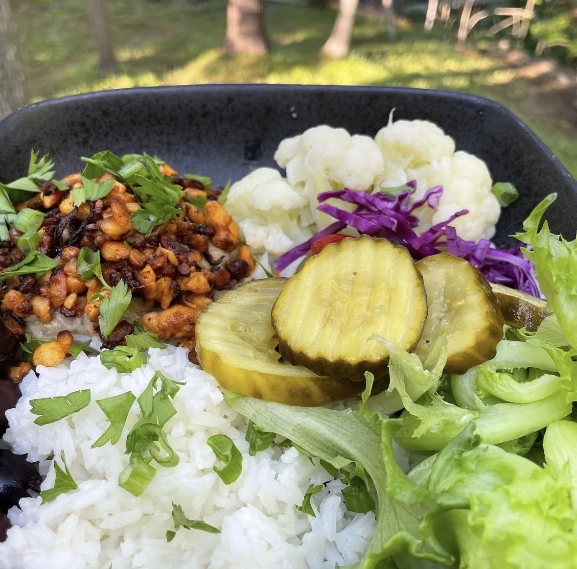 Tempeh and Baba Ganoush