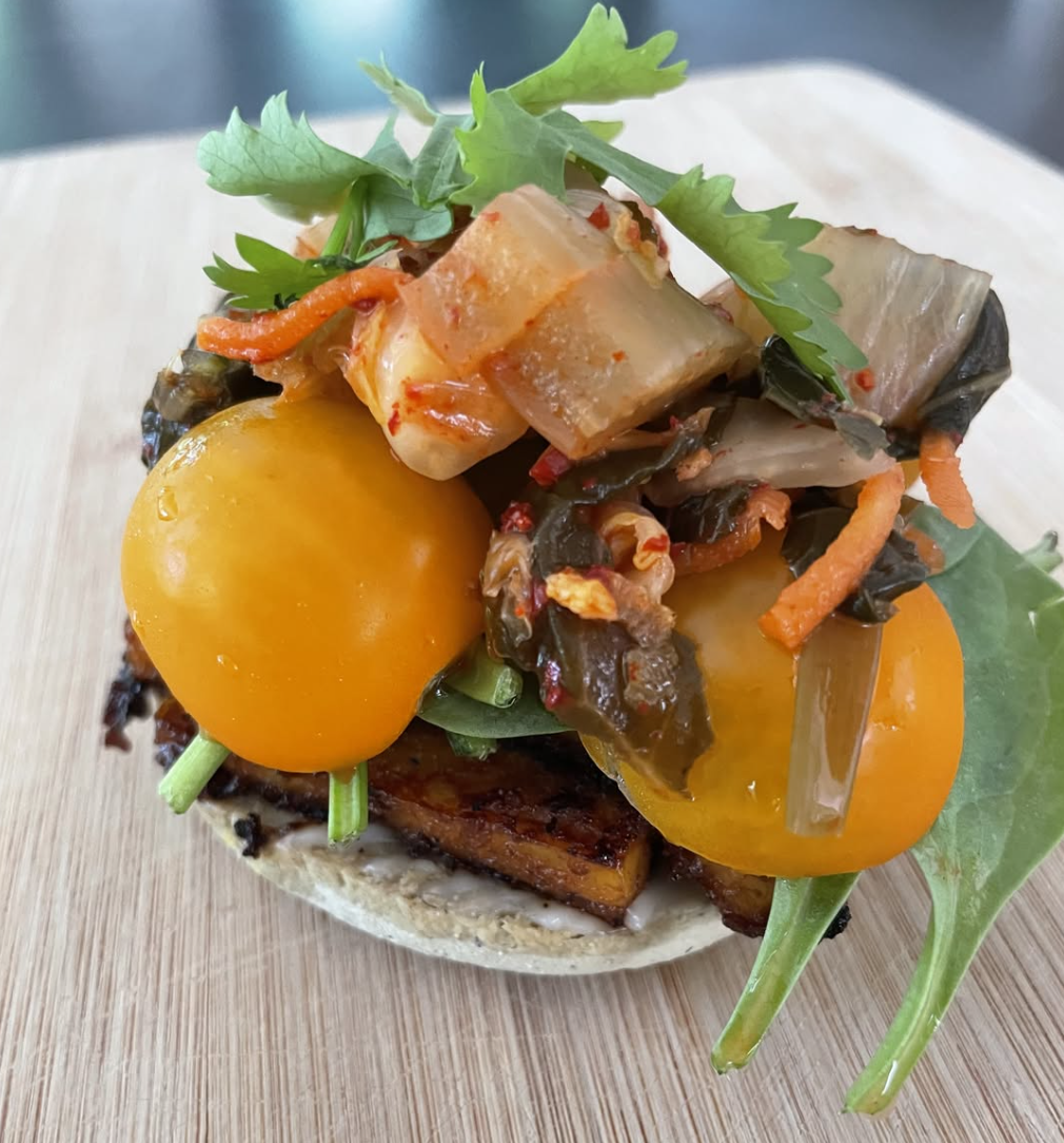 BBQ Tempeh Sandwich (Open-Faced)