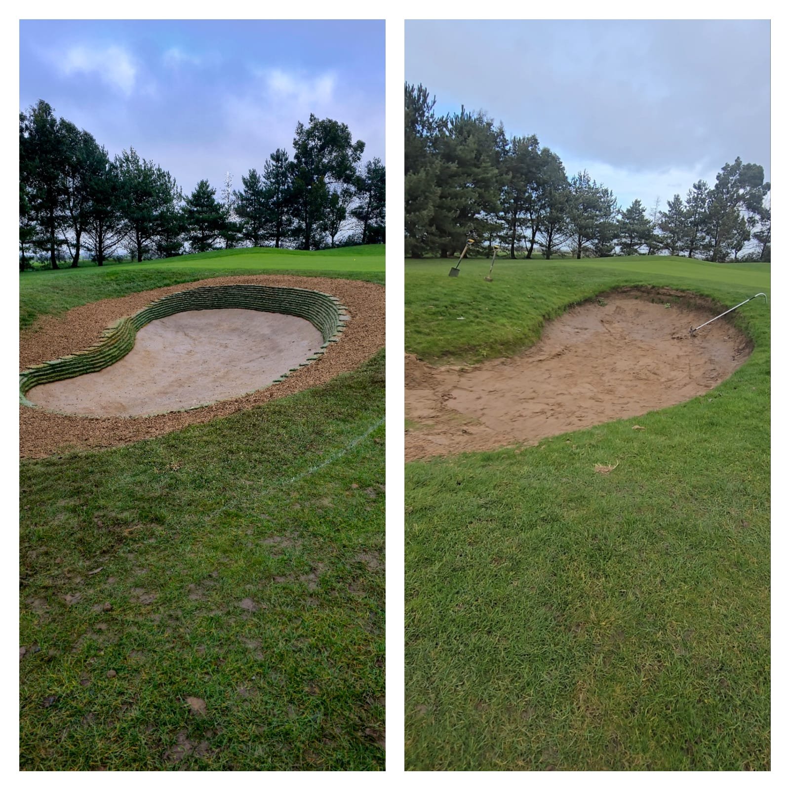 Durabunker work continues - this time on hole 16