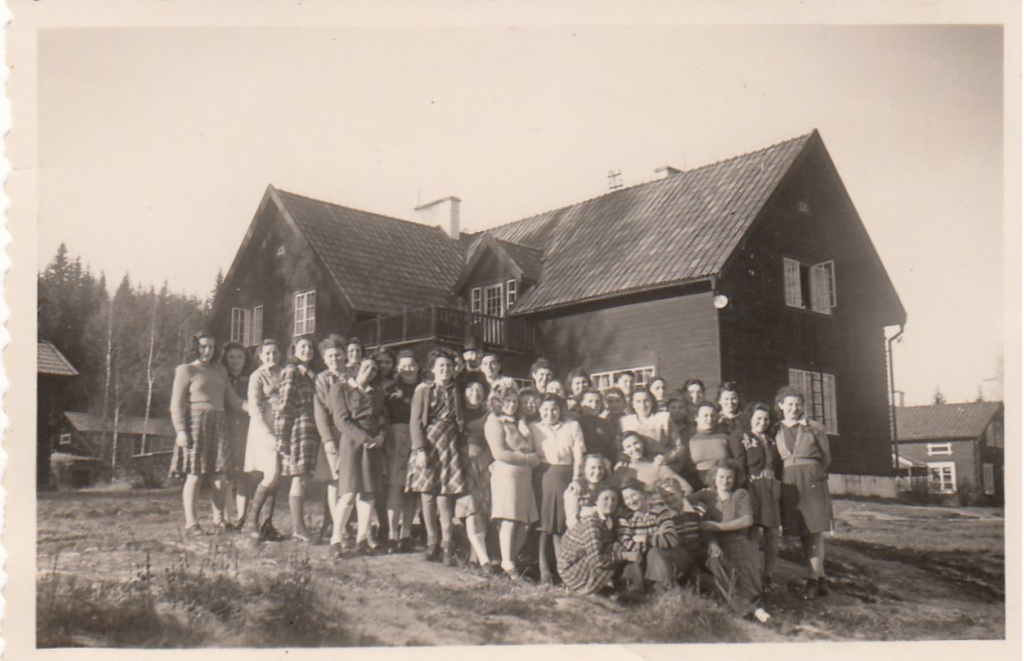 Refugees in Bredaryd, Sweden from personal collection of Ruth Grunberger (1946).