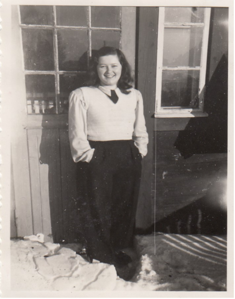 Ruthie in Sweden, March 1946.