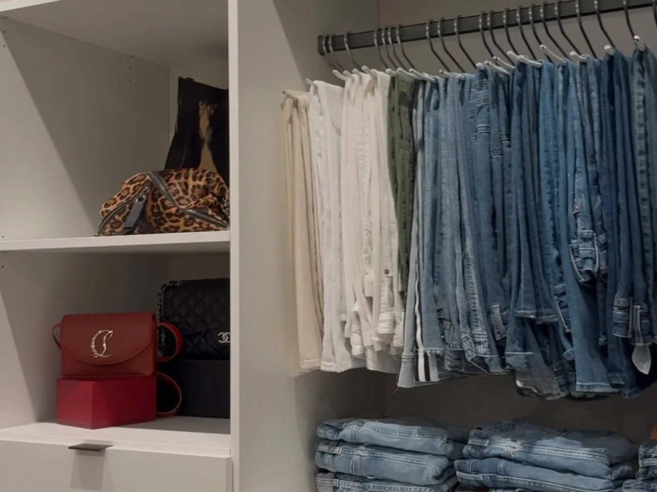Luxury closet organization in a Houston home, demonstrating a refined approach to maintaining order beyond a weekly reset.