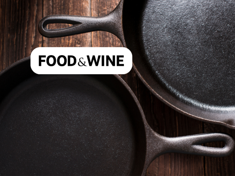 Organized cast iron skillets stored for easy access and visual clarity, supporting a more efficient and streamlined kitchen environment.