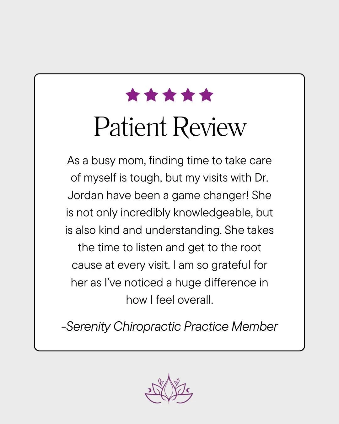 ✨ Moms carry a lot, physically and emotionally. 💛 We're here to help lighten the load. Here's what one mama had to say after finding relief at Serenity Chiropractic and Wellness. 🌿

If you're a mom in need of support, care, and a moment to breathe,