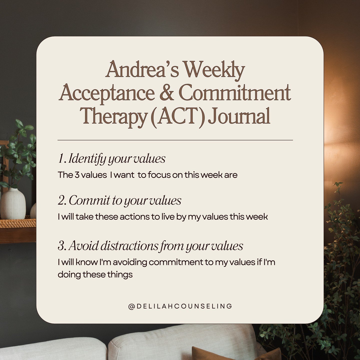 &quot;One of the many reasons why I fell in love with Acceptance and Commitment Therapy (ACT) is because it provides so many visual and conceptual elements for clients. This ACT tool has always been one of my favorites for that reason! Grab your jour