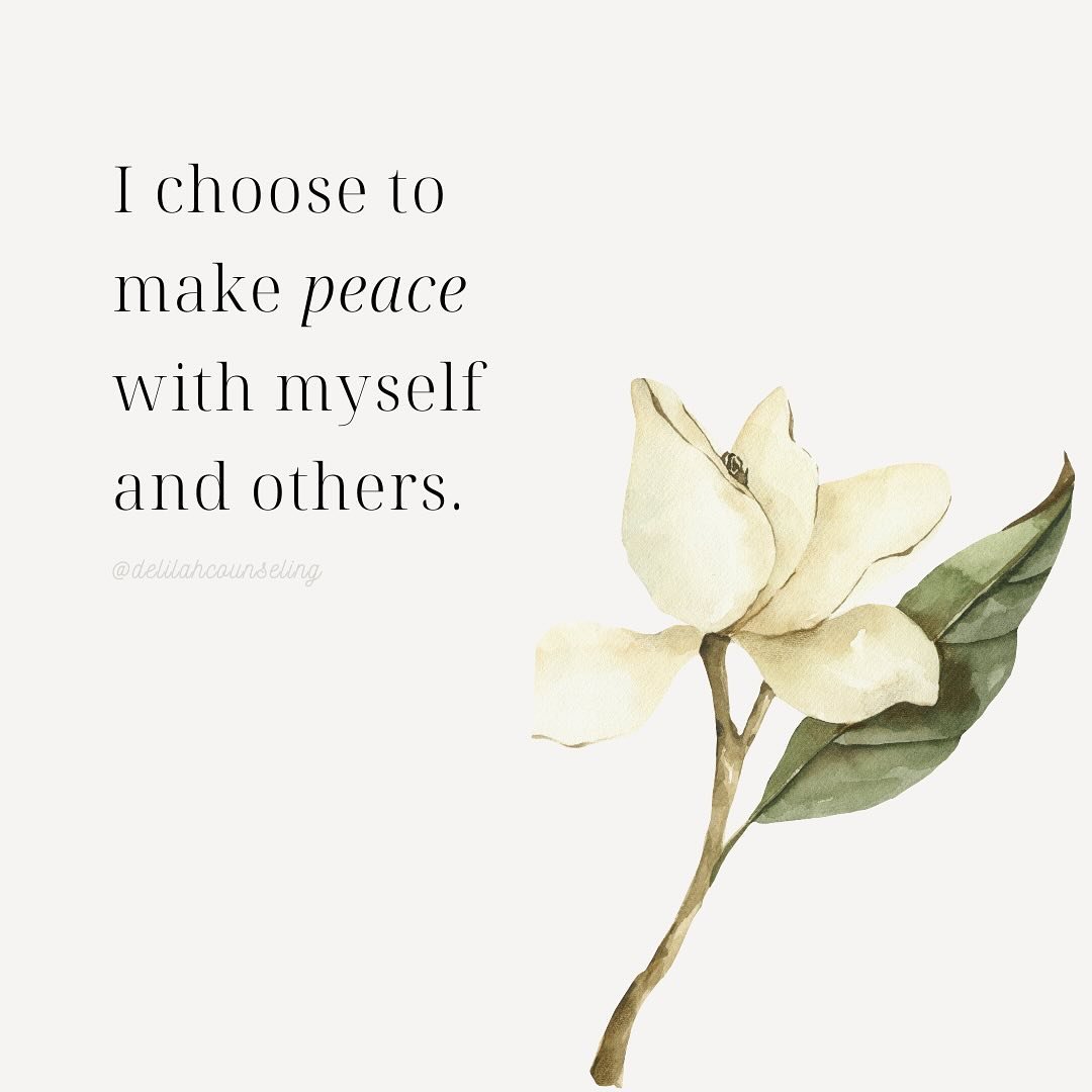 In this series, our therapist, Cille Martin, highlights an affirmation to focus on for the month. &ldquo;Have you been living with regrets or resentment? Challenge yourself to make peace this month.&rdquo; ✨

#affirmations #selfcare #peace #makepeace