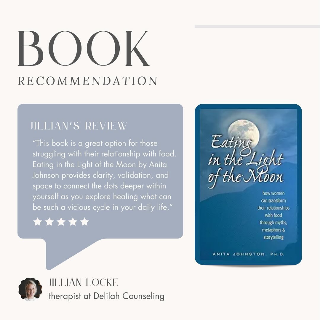 Are you someone who has faced challenges in your relationship with food? Check out this book recommendation from Delilah therapist, Jillian Locke! ✨

#book #books #bookreview #bookrecommendation #reading #read #mentalhealthbook #selfhelpbook #selfcar