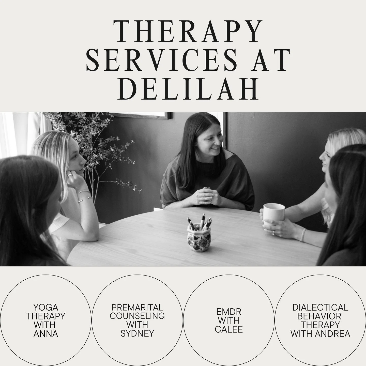 at delilah counseling, we offer therapy that expands beyond traditional talk therapy. ✨
⁠
through integrative approaches like yoga therapy and EMDR, our therapists help clients not only process their stories &mdash; but reconnect with their bodies, r