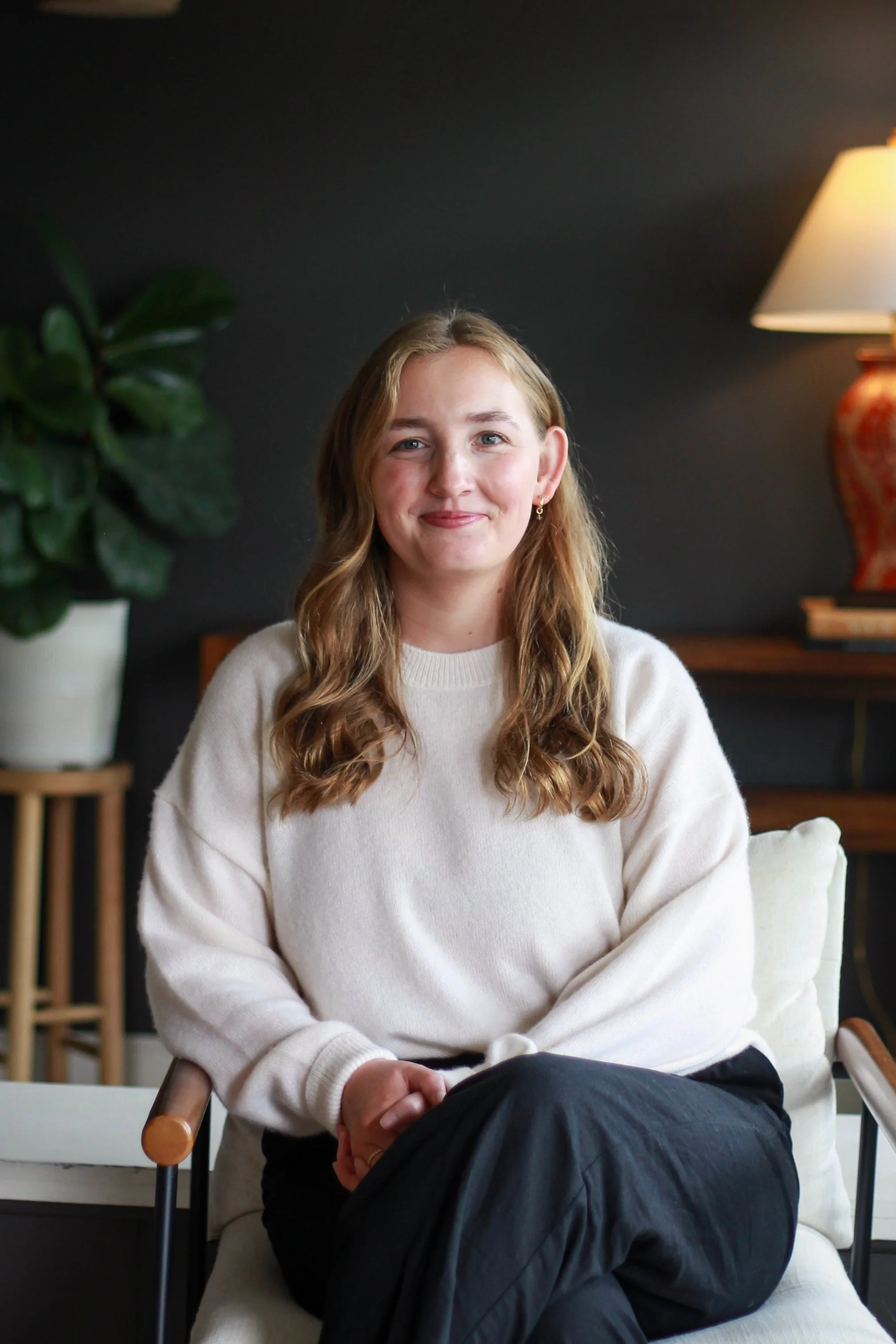 Young woman sharing her thoughts in a safe therapy space