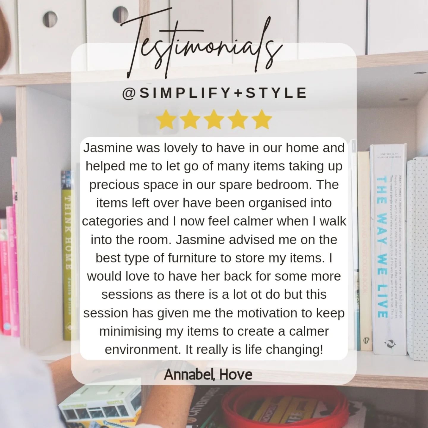 It's a joy to do something I love for work, and seeing the difference my work has on my clients lives is so rewarding and incredible.
Asking for reviews is tricky as people are all so busy, and it feels like every single company wants a review from y