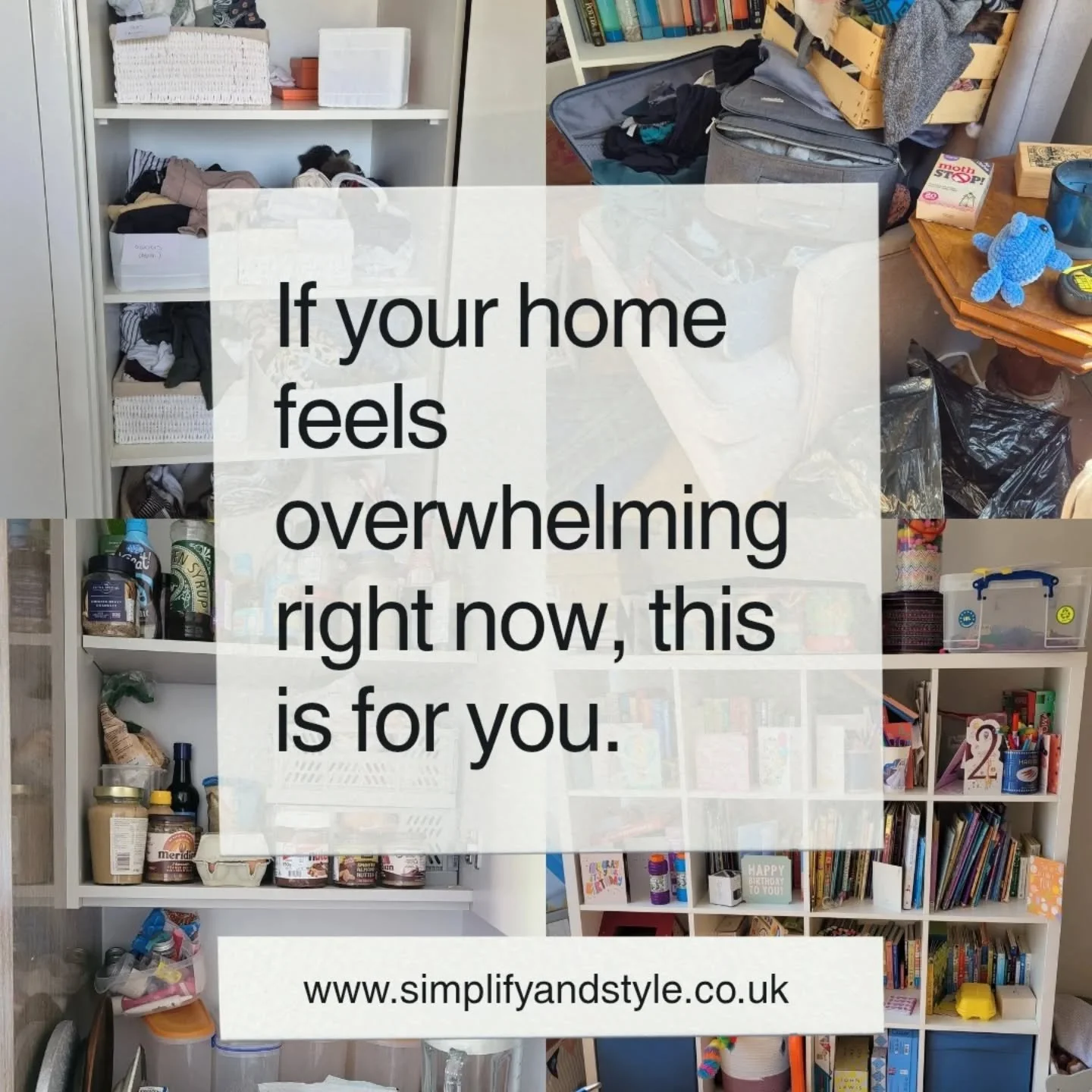If your home feels overwhelming right now, it&rsquo;s not because you&rsquo;re doing something wrong.

Life gets busy. Energy runs low. And when home feels disorganised, it can quietly add to the mental load.

Organising isn&rsquo;t about perfection 
