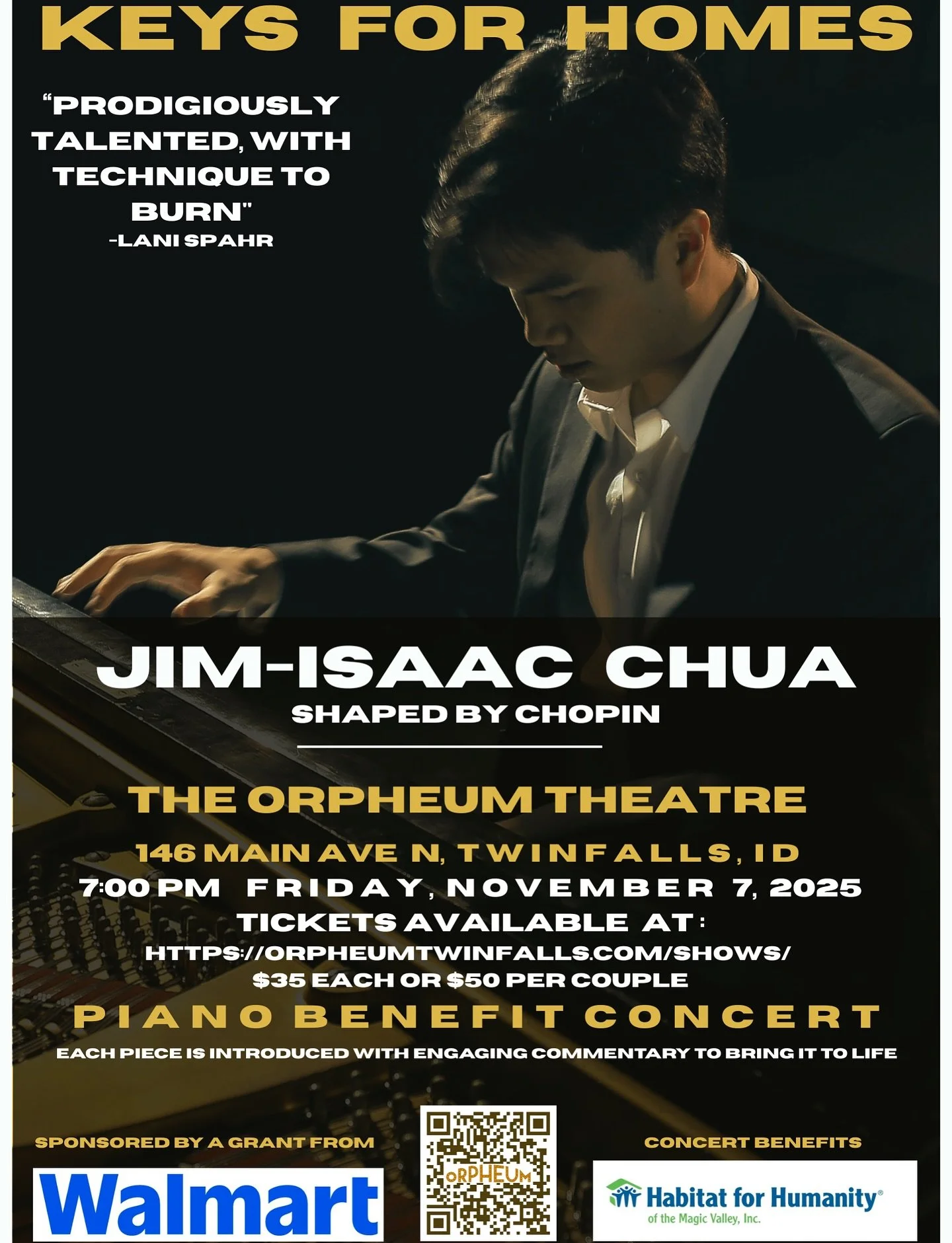 Hello Twin Falls, Idaho! 🎹
I&rsquo;ll be playing my final concert in the Pacific Northwest at The Orpheum Theatre &mdash; and I couldn&rsquo;t imagine a better place to close this chapter than with all of you.

Join me on Friday, November 7 at 7:00 