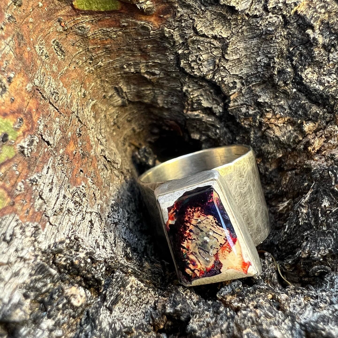 So often jewelry making becomes an exercise in non-attachment: creating a piece, falling in love with it, then releasing it to someone else. This ring was commissioned based on a different fire opal ring I shared a few months ago. Someone reached out
