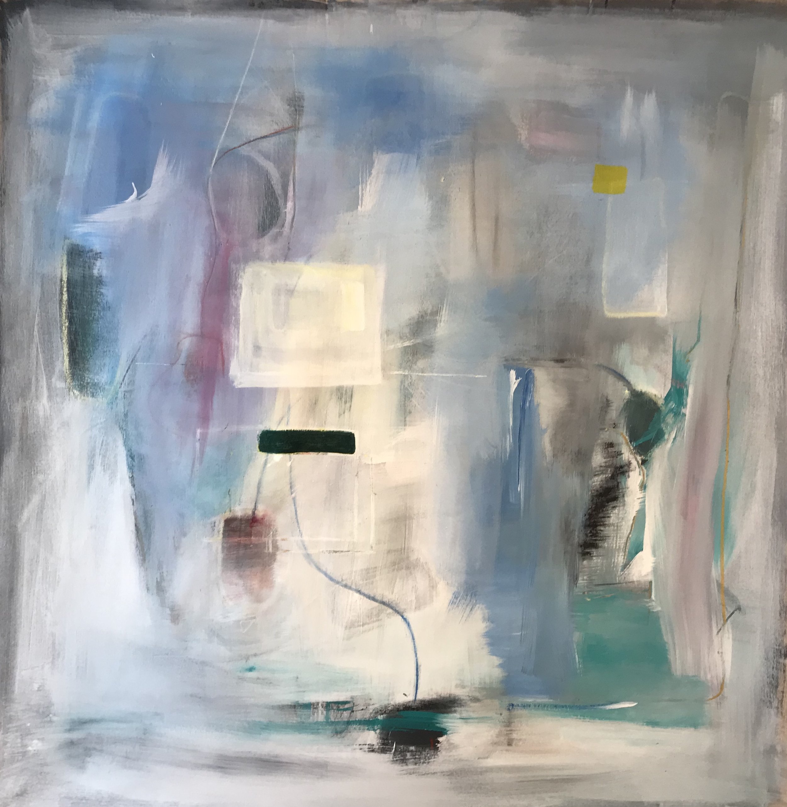 Hidden Balance, 2021; oil and acrylic on canvas, 54"x54"
