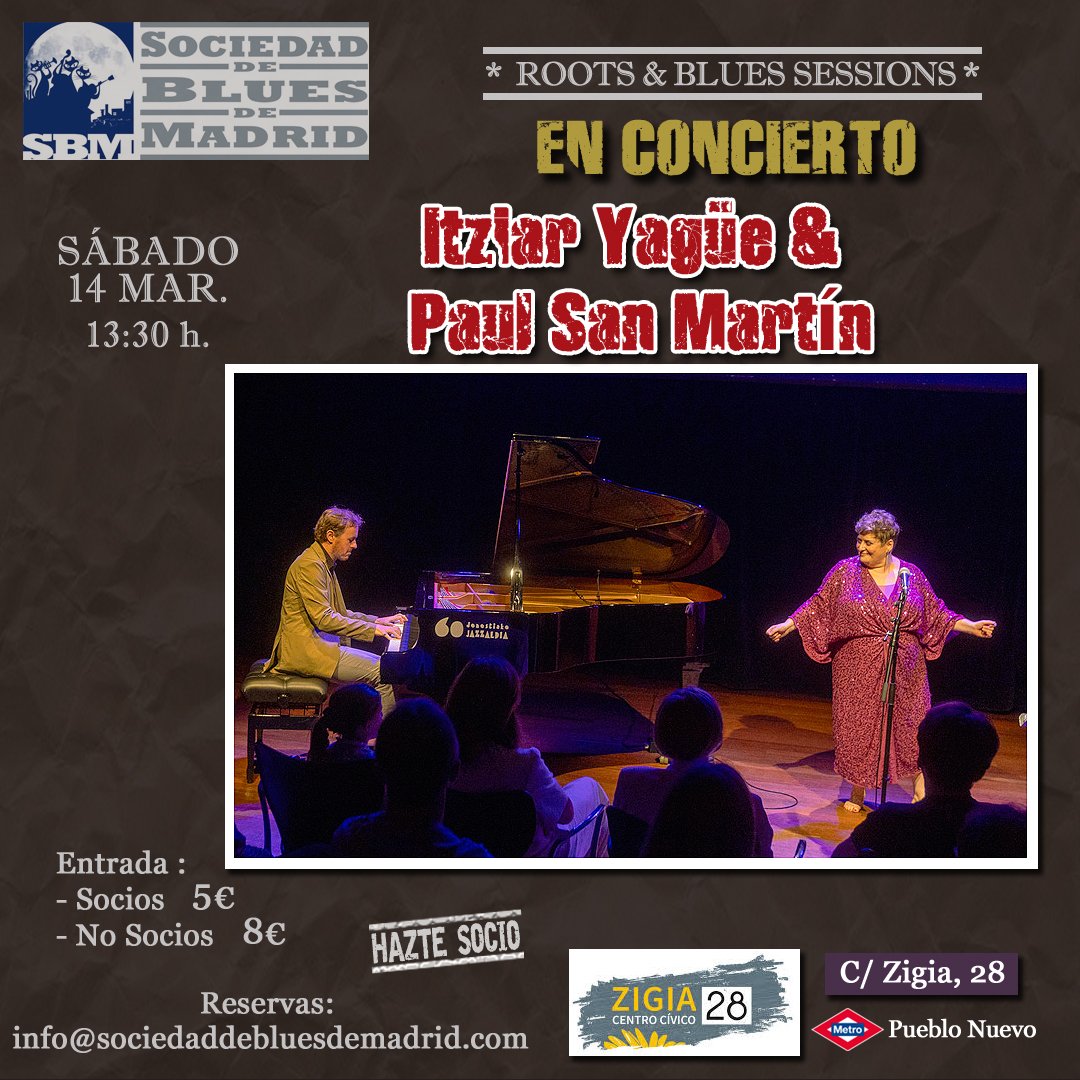 Itziar Yagüe & Paul San Martín - Sunday’s Blues Roots Sessions de la Sociedad de Blues de Madrid