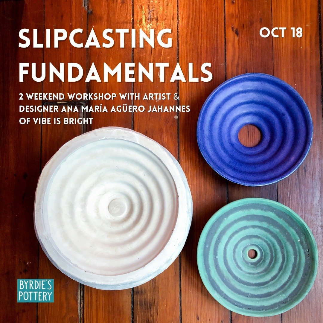 Back at it with another Slipcasting Fundamentals workshop October 18, 19, 20, 26, 27 (2 full weekends!) at @byrdiespottery in New Orleans. In just a few days, you can learn all you need to know to start slipcasting ceramics on your own. In this serie