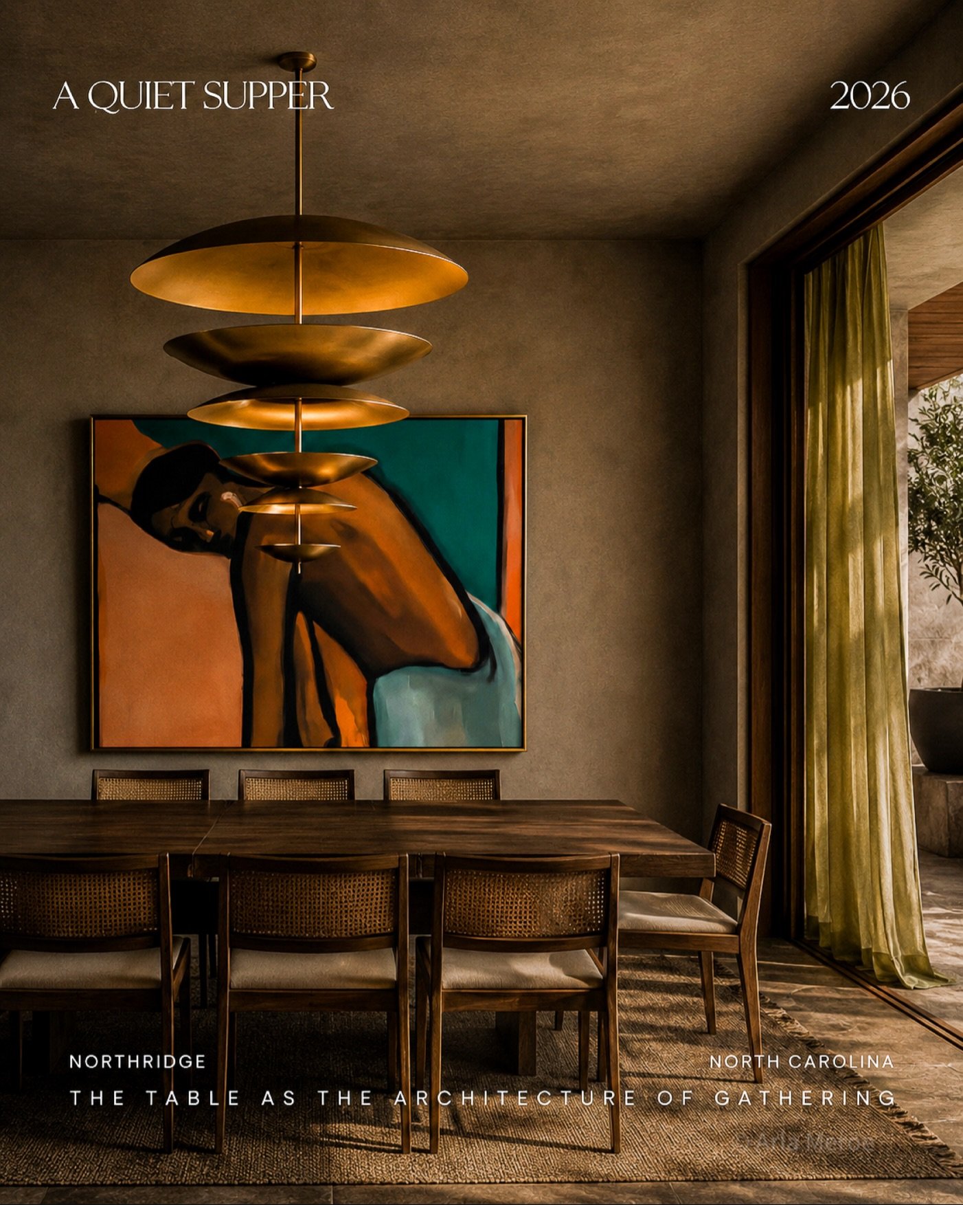 Most homes have forgotten how to seat people. The chair was replaced by the stool. The room was replaced by the island. The supper became a transaction. A table is not furniture &mdash; it is the architecture that makes gathering possible. Most rooms