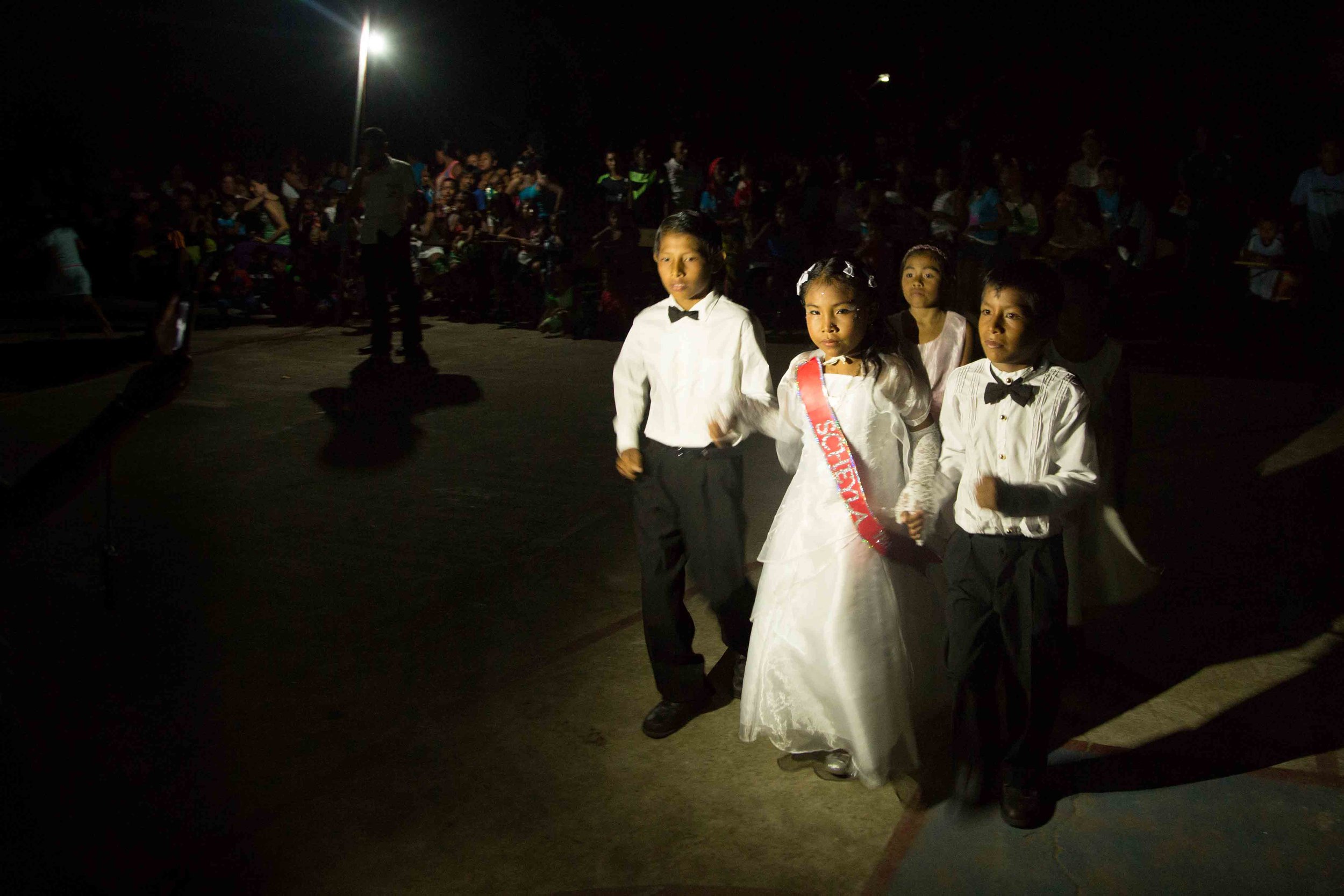 Children in the indigenous region of Guna Yala, Panama, participate in a homecoming dance. The intersection of indigenous and Latino cultures in this village is the subject of my film, Armila.