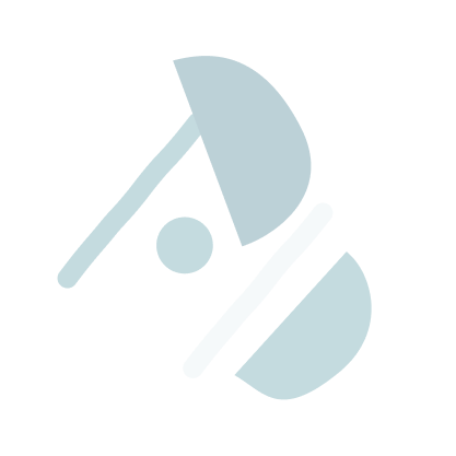 Graphic of a hammer and a nail with a circle and two slanted lines