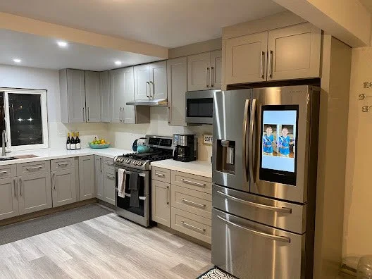 gray kitchen cabinets shaker style