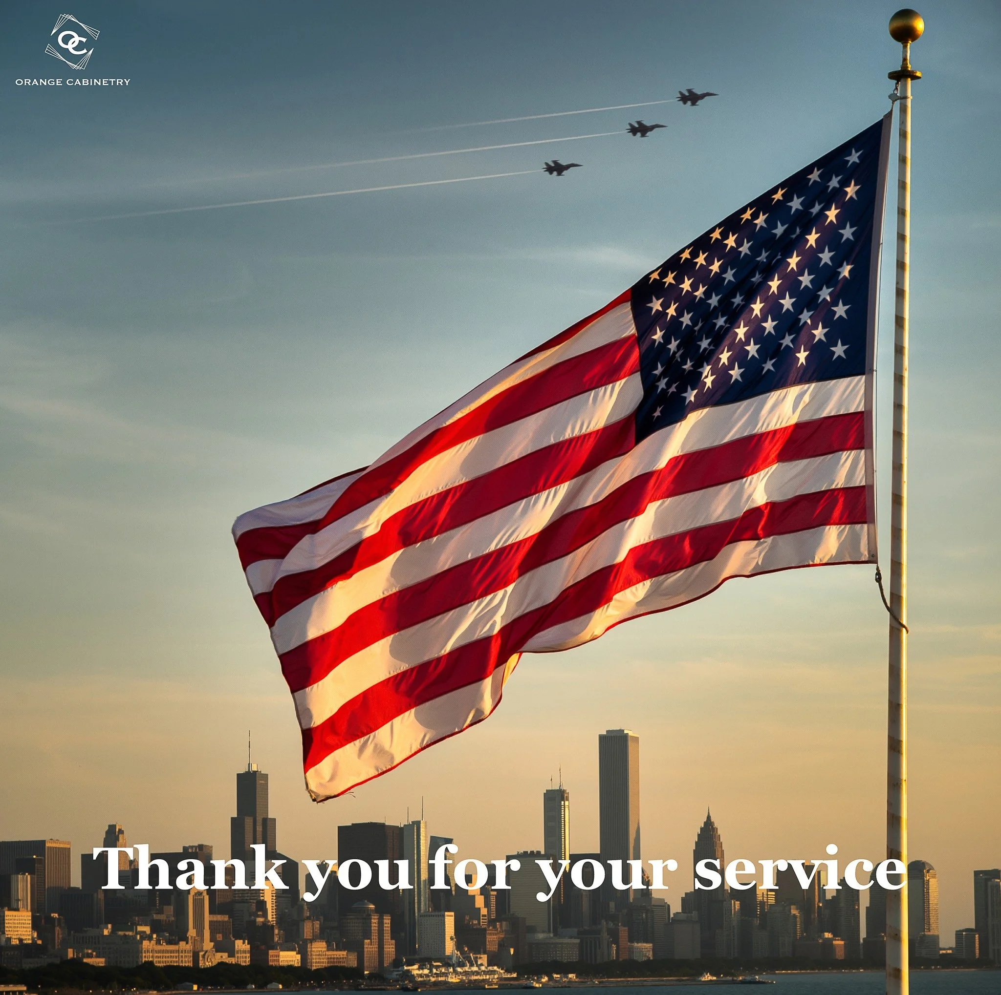 Today, we honor every veteran whose courage, sacrifice, and service make our work and our way of life possible.

From all of us at Orange Cabinetry, thank you for your service. ❤️🤍💙

#VeteransDay #ThankYouVeterans #HonorAndRespect #OrangeCabinetry 