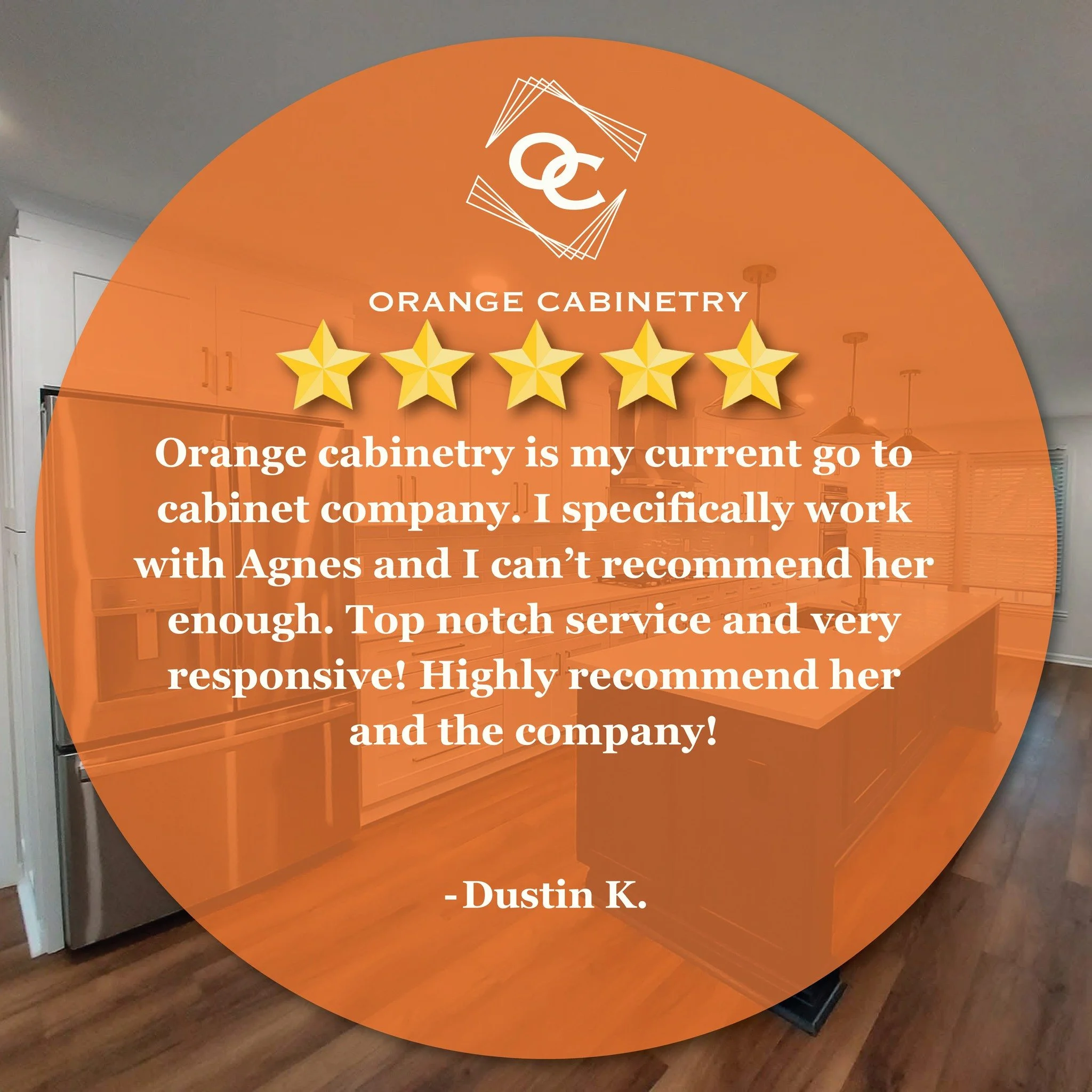 We appreciate the 5-star feedback. Grateful to work with great clients and partners who value quality and reliability.

#OrangeCabinetry #DesignBuild #KitchenRemodel #HomeRenovation #QualityCraftsmanship #TradePartners #CabinetryDesign