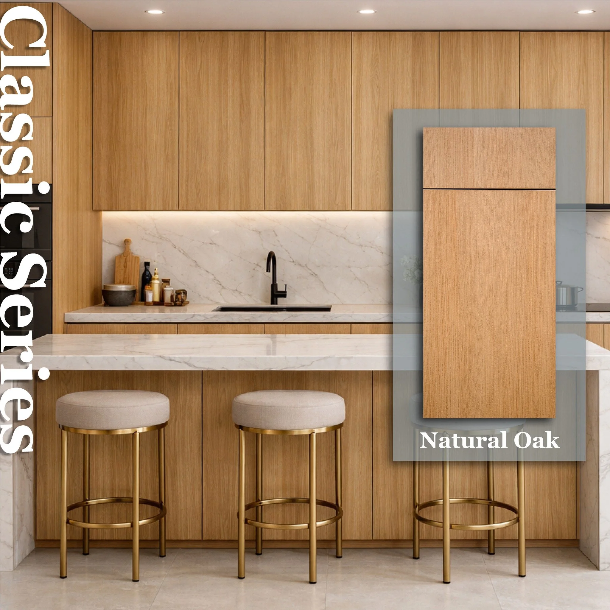 Classic Series. Two timeless statements.
Swipe to see how Natural Oak brings light, warmth, and effortless calm, while Walnut delivers depth, richness, and bold sophistication.

Same modern frameless design. Two very different moods.
Which one belong