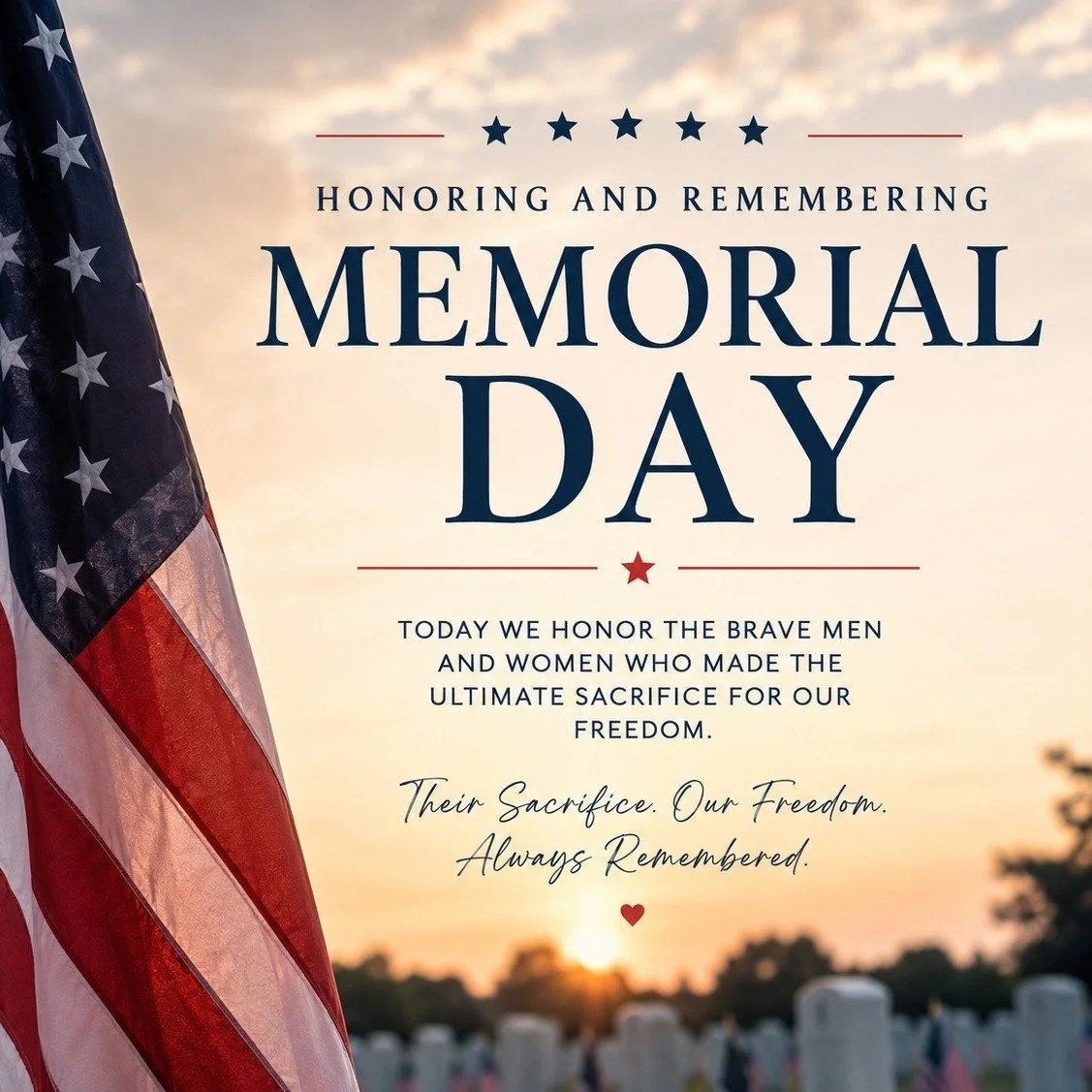 This Memorial Day, we honor and remember the brave men and women who made the ultimate sacrifice for our freedom. 

From all of us at Orange Cabinetry, thank you to those who served and the families who continue to carry their legacy. Wishing everyon