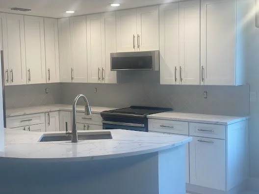 White Shaker Cabinets in kitchen