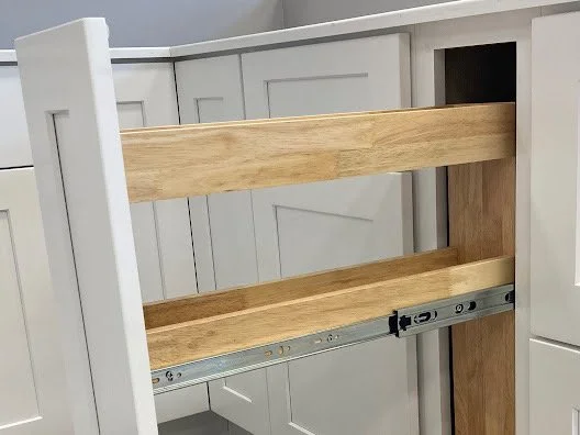 pull out spice cabinet white shaker