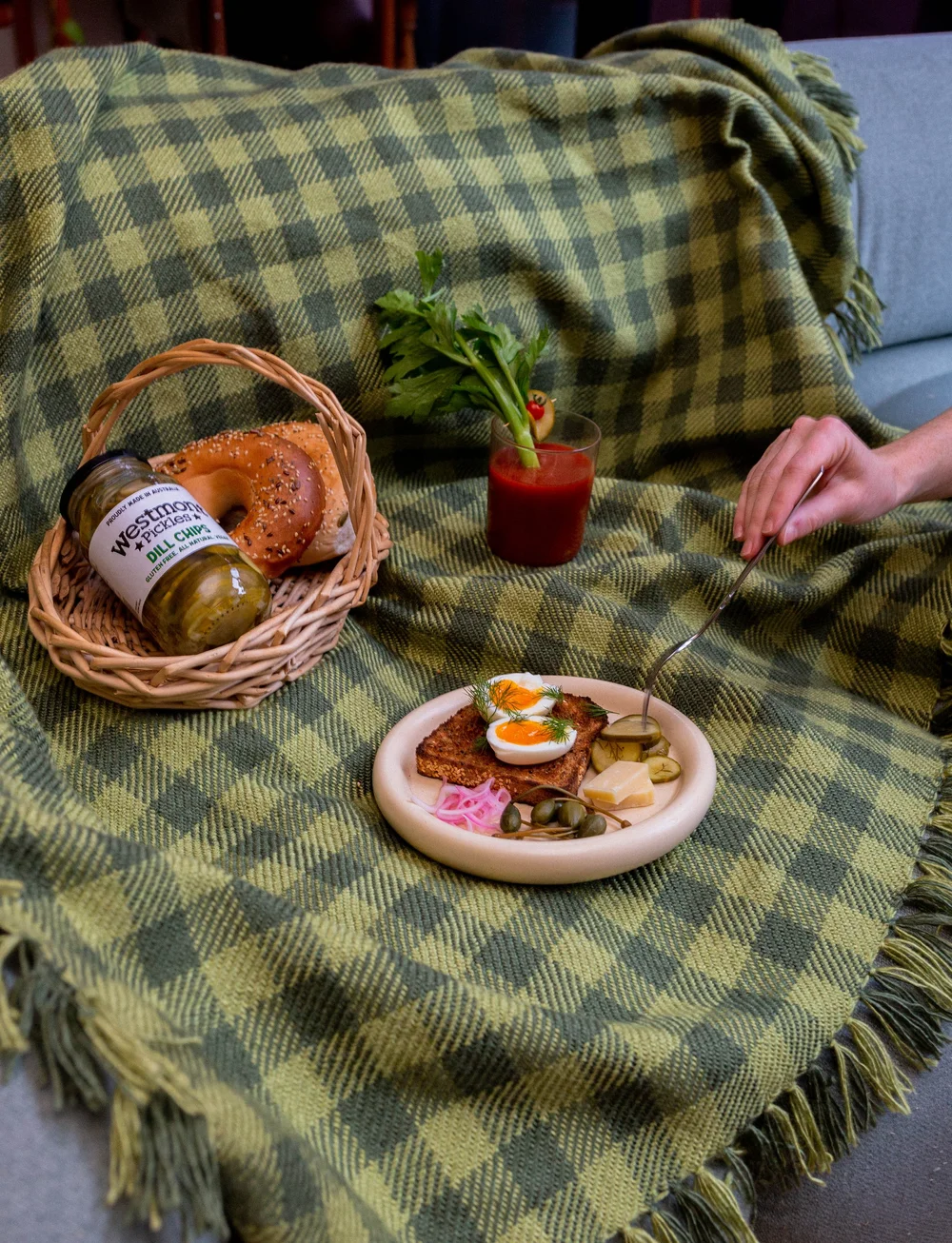 The Dill Pickle Brunch Blanket