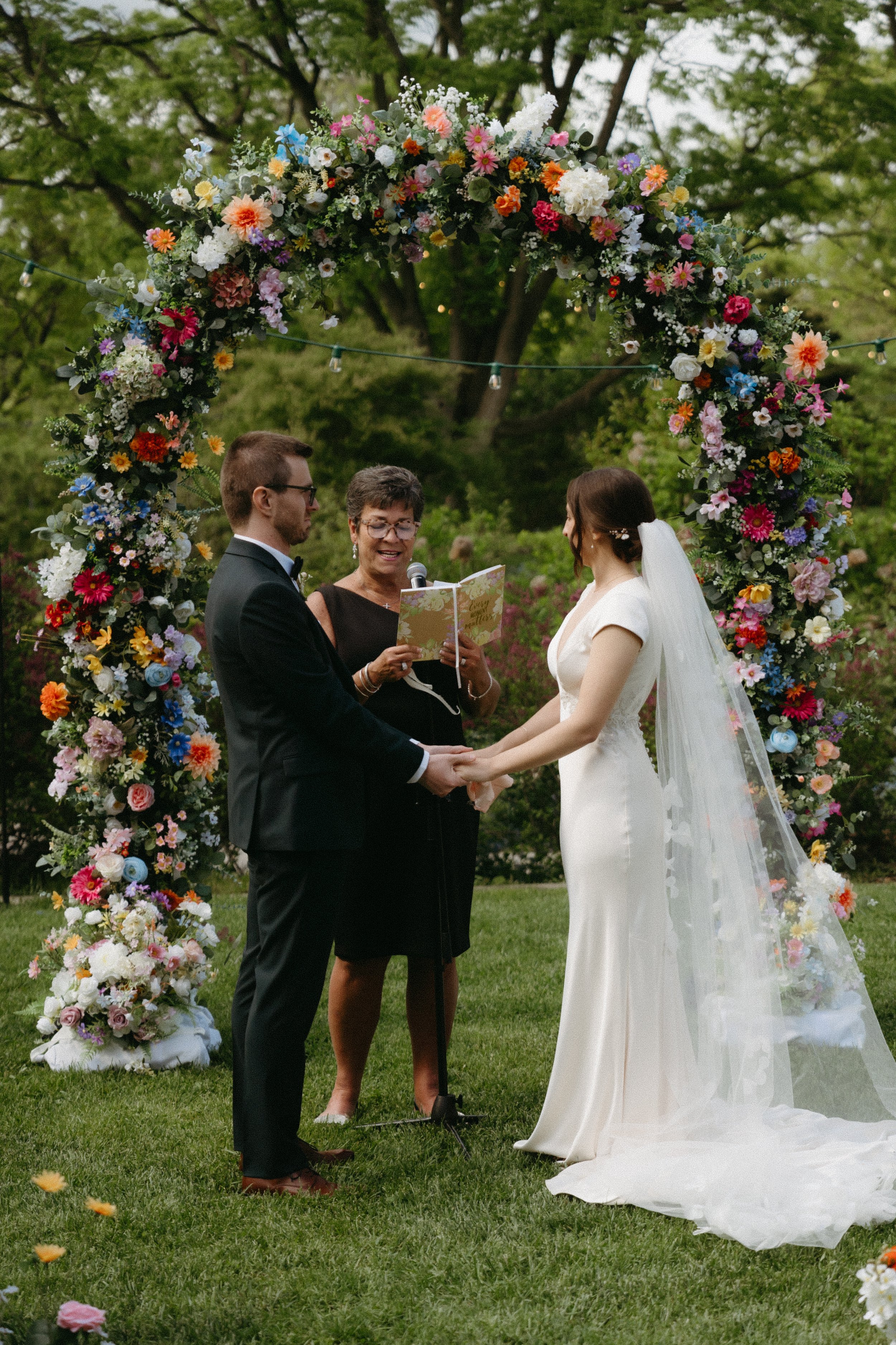 Wedding at the Royal Botanical Gardens Rock Garden in the Hamilton area ceremony