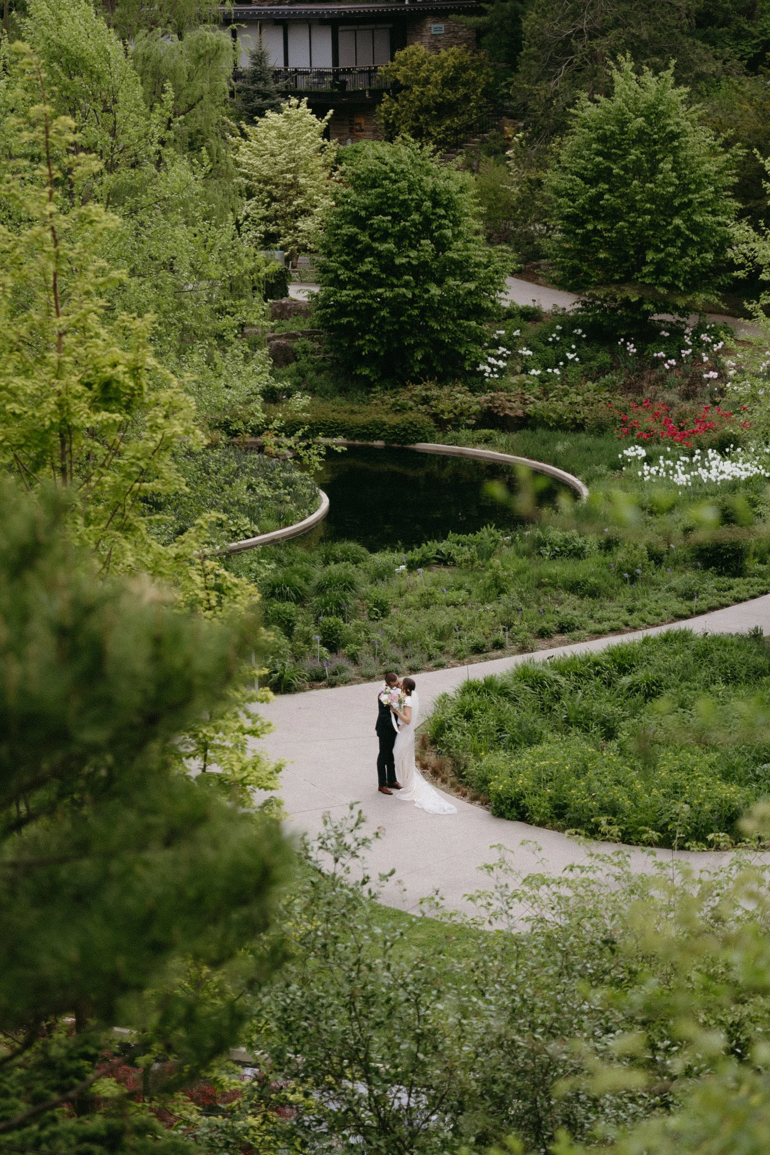Wedding at the Royal Botanical Gardens Rock Garden in the Hamilton area Couples Portraits