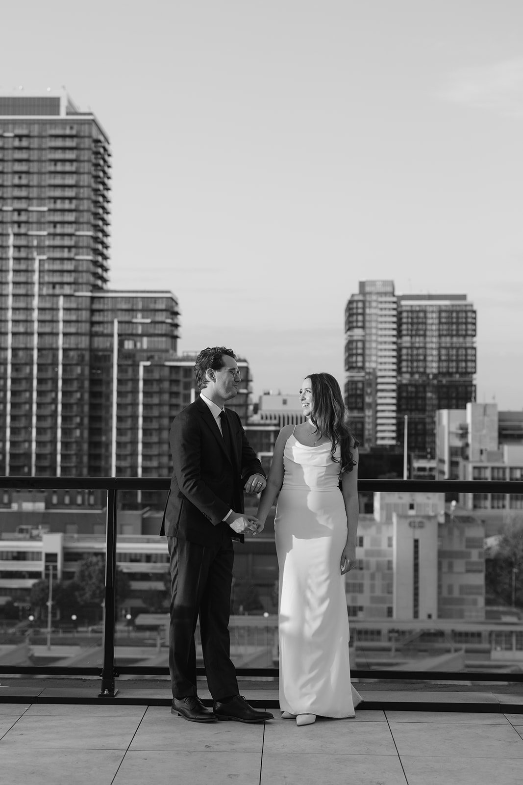 Wedding at Penthouse by Ciao Bella with downtown Hamilton city views